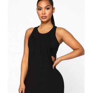 NUX 2 in 1 Tank‎ Top shelf Sports Bra Black Size M